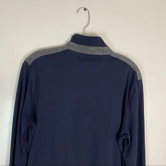 Banana Republic T-shirt Sweater Sweatshirt Luxury Touch Medium Zip Blue Long S - Picture 10 of 10